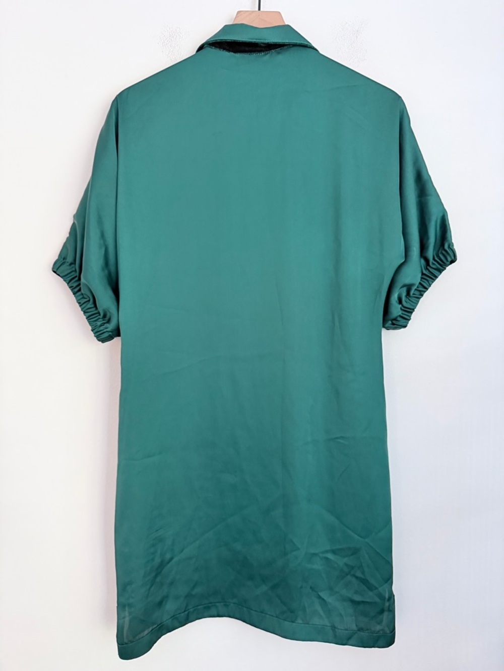 Emily MCCarthy Dark Green Polo-Style Dress velvet XS - Picture 2 of 6